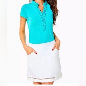 Lilly Pulitzer Luxletic Monica Mini Skirt Skort & Crochet Hem - Size 14